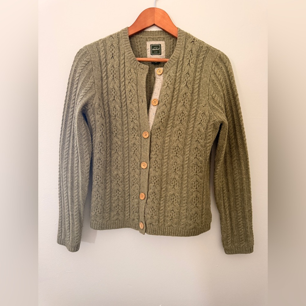 Eddie Bauer Wool Cardigan - Size Medium